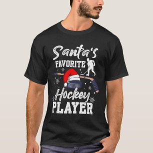 Santa's Favourite Hockey Player Christmas Pajama H T-Shirt