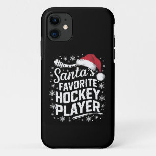 Santa's Favourite Hockey Player Pajama Christmas Case-Mate iPhone Case