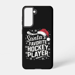 Santa's Favourite Hockey Player Pajama Christmas  Samsung Galaxy Case