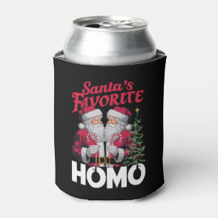 Santas Favourite Homo Gay Christmas LGBTQ Pride  Can Cooler