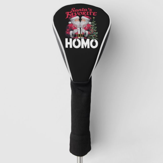 Santas Favourite Homo Gay Christmas LGBTQ Pride  Golf Head Cover (Front)