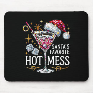 Santa's Favourite Hot Mess Christmas Holiday Marga Mouse Pad
