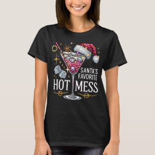Santa's Favourite Hot Mess Christmas Holiday Marga T-Shirt