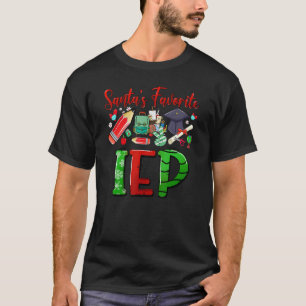 Santa's Favourite IEP Apple Pencil Christmas Pajam T-Shirt