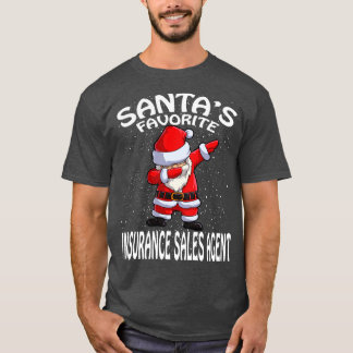 Santas Favourite Insurance Sales Agent Christmas T-Shirt