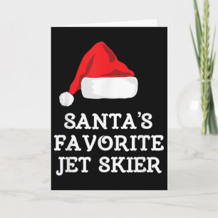 Santas Favourite Jet Skier Christmas Xmas Skiing S Card