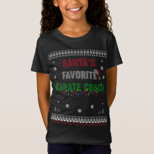 Santa's Favourite Karate Coach - Funny Ugly Sweate T-Shirt