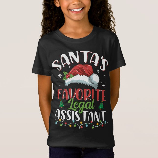 Santa's Favourite Legal Assistant Christmas Santa  T-Shirt (Front)