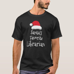Santas Favourite Librarian Christmas T-Shirt