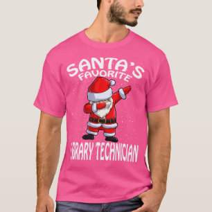 Santas Favourite Library Technician Christmas T-Shirt