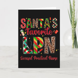 Santa's Favourite Lpn Licensed Practical Nurse Wom Card