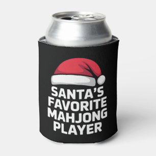 Santa's Favourite Mahjong Player Christmas Game Can Cooler