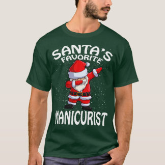 Santas Favourite Manicurist Christmas T-Shirt