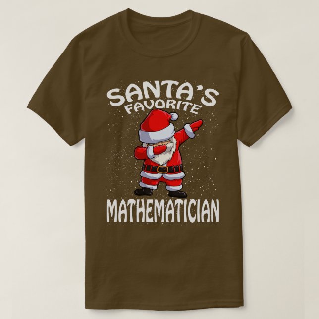 Santas Favourite Mathematician Christmas T-Shirt (Design Front)