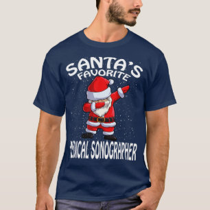 Santas Favourite Medical Sonographer Christmas T-Shirt
