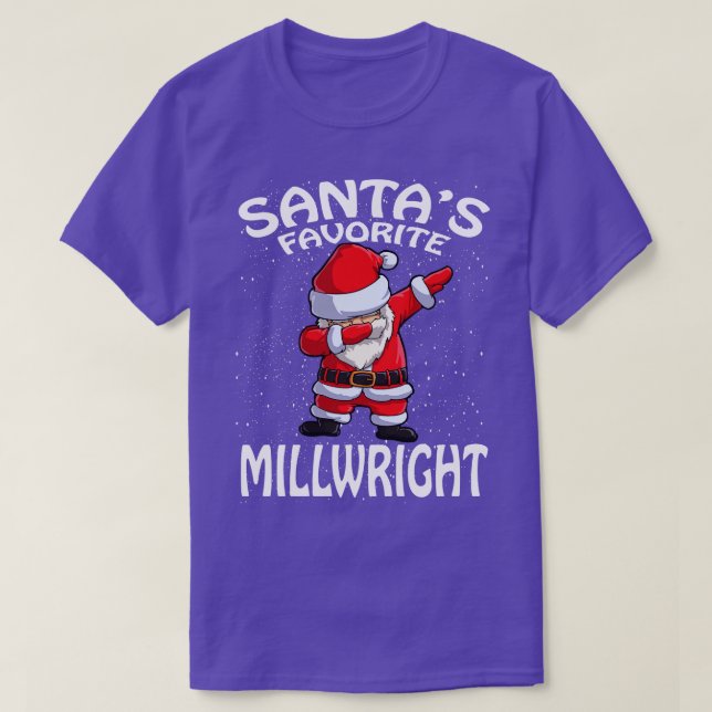 Santas Favourite Millwright Christmas T-Shirt (Design Front)