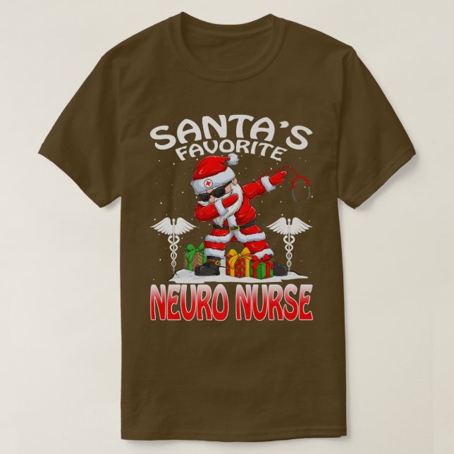 Santas Favourite Neuro Nurse Christmas Matching Co T-Shirt (Design Front)