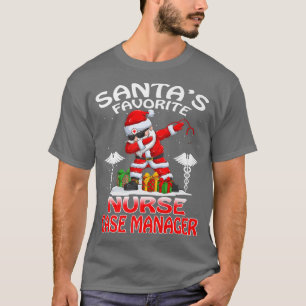 Santa's Favourite Nurse Case Manager Christmas Mat T-Shirt