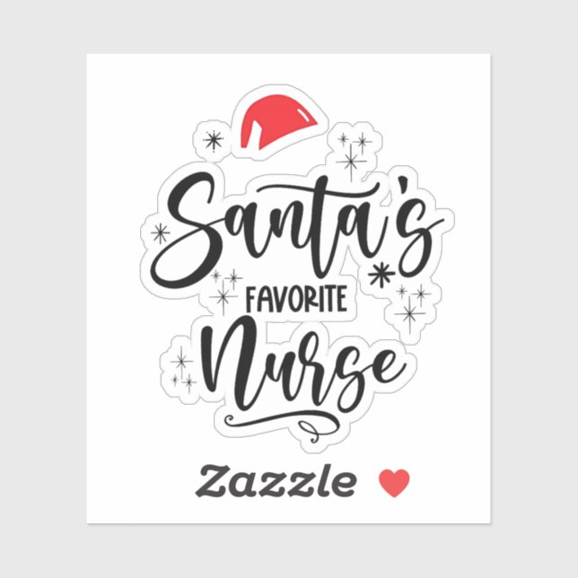 Santa's Favourite Nurse Christmas  (Sheet)