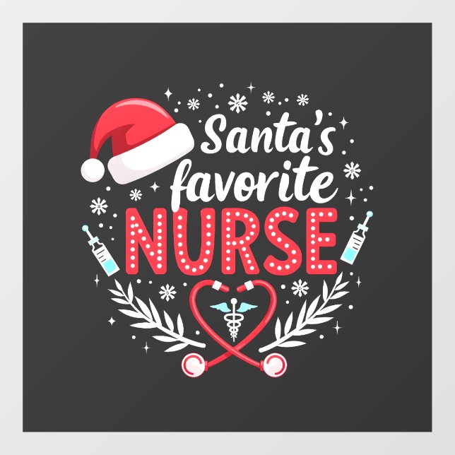 Santa's Favourite Nurse Christmas Nursing  (Sheet)