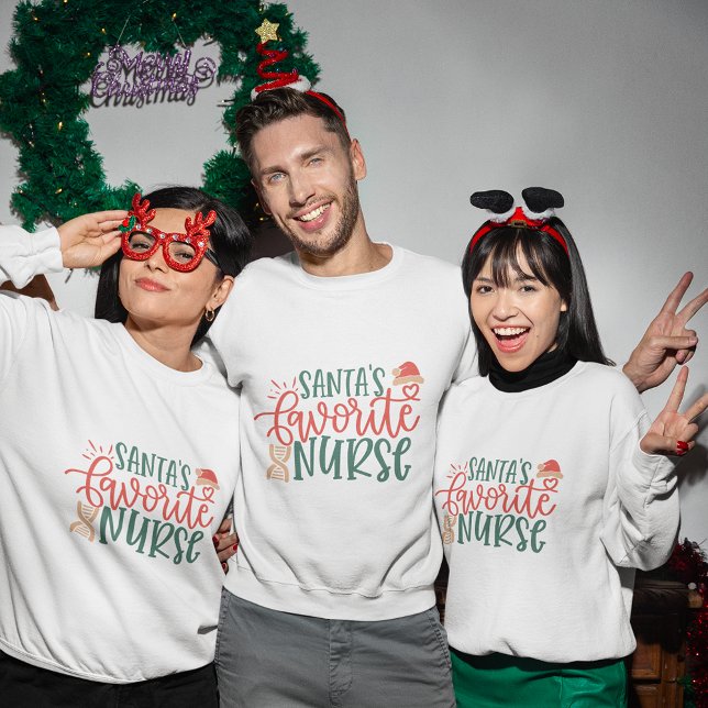 Santa's Favourite nurse christmas sweatshirt (Santa's Favorite nurse christmas sweatshirt
)