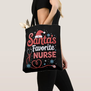Santa's Favourite Nurse Christmas  Tote Bag