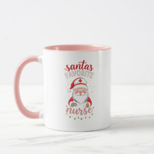 Santa's Favourite Nurse - Cute Christmas Mug Gift