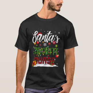 Santa'S Favourite Nurse Family Matching Group Chri T-Shirt