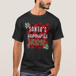 Santas Favourite Nurse Festival Christmas Xmas Hol T-Shirt