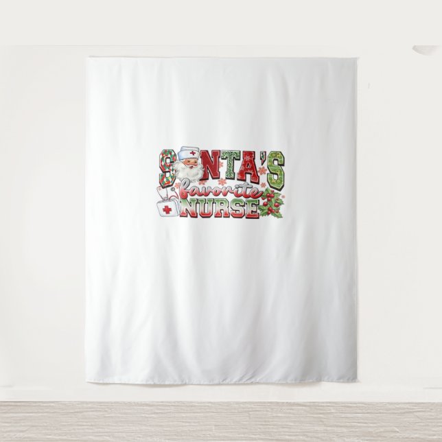 Santa's Favourite Nurse, Merry Nurse, Nurse Christ Tapestry (Front)