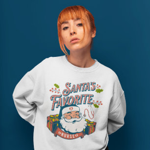 Santa's Favourite Nurse Women's Basic Sweatshirt