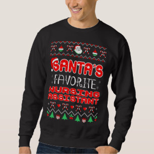 Santas Favourite Nursing Assistant Christmas Ugly Sweatshirt