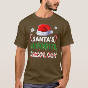 Santas Favourite Oncology Nurse Lover Santa Hat Ca T-Shirt