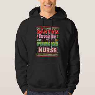 Santa's Favourite Operating Room Nurse Christmas S Hoodie