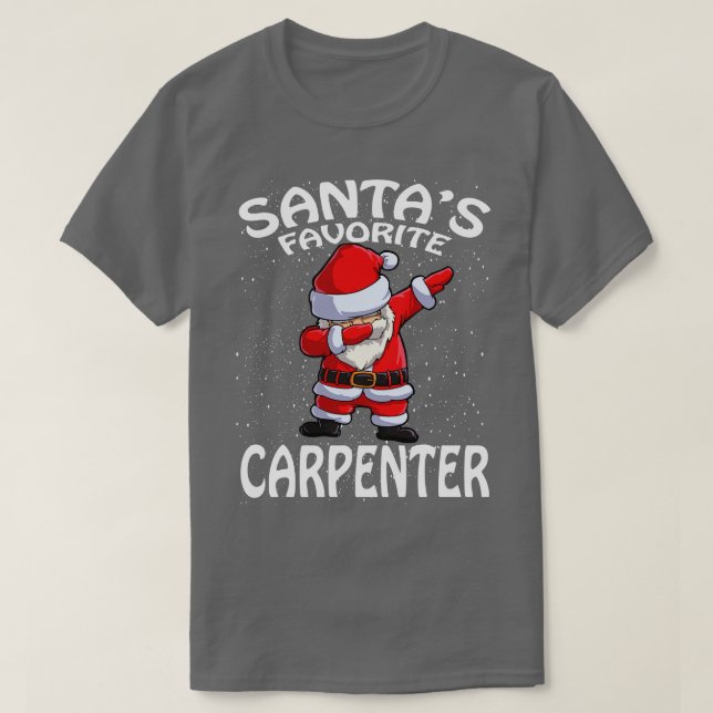 Santas Favourite penter Christmas T-Shirt (Design Front)