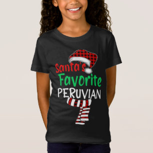 Santa's Favourite Peruvian Christmas Santa Red Pla T-Shirt