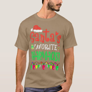 Santa's Favourite Pharmacist Christmas Santa Claus T-Shirt