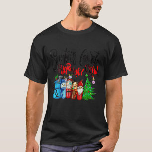 Santas Favourite Pharmacy Crew Christmas Pills Tea T-Shirt
