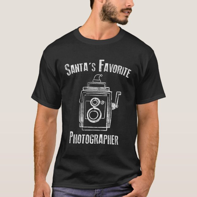 Santa'S Favourite Photographer T-Shirt (Front)