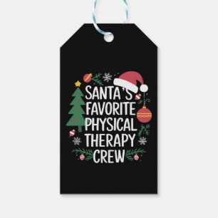 Santa's Favourite Physical Therapy Crew Christmas Gift Tags