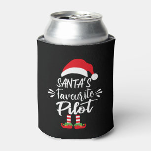 santa's favourite Pilot- awsome christmas gift Can Cooler