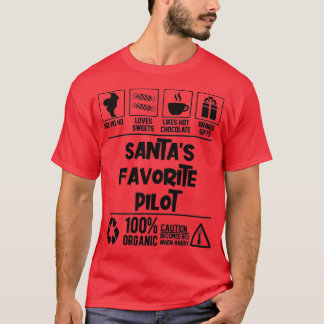 Santas Favourite Pilot Christmas T-Shirt
