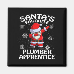 Santa's Favourite Plumber Apprentice Christmas Magnet
