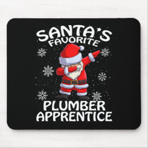 Santa's Favourite Plumber Apprentice Christmas  Mouse Pad