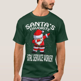Santas Favourite Postal Service Worker Christmas T-Shirt