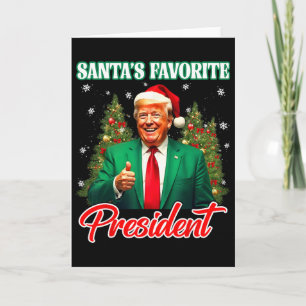 Santa's Favourite President 2025 Merry Christmas P Card