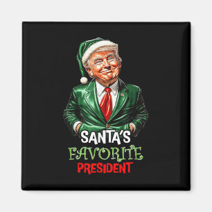 Santas Favourite President Funny Santa Trump 2024 Magnet