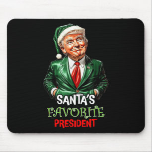 Santas Favourite President Funny Santa Trump 2024 Mouse Pad