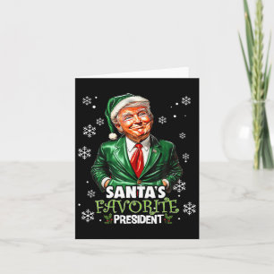 Santa's Favourite President Funny Trump Christmas  Card