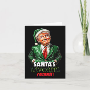 Santas Favourite President Funny Trump Christmas Card
